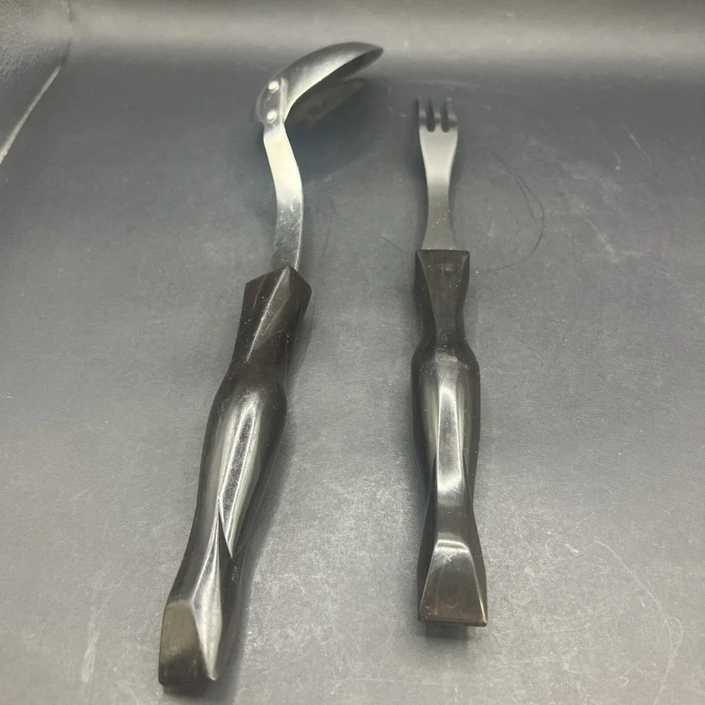 Vintage Cutco Utensils Lot of 2: 1712 Serving Spoon & 1726 Meat Turning Fork USA
